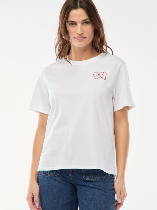 T-shirt met print en korte mouwen - Kiabi