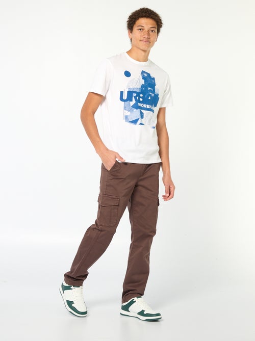 T-shirt met print en korte mouwen - Kiabi