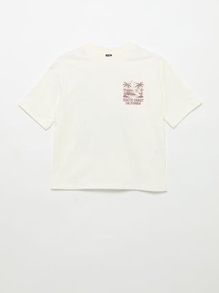 T-shirt met print en korte mouwen