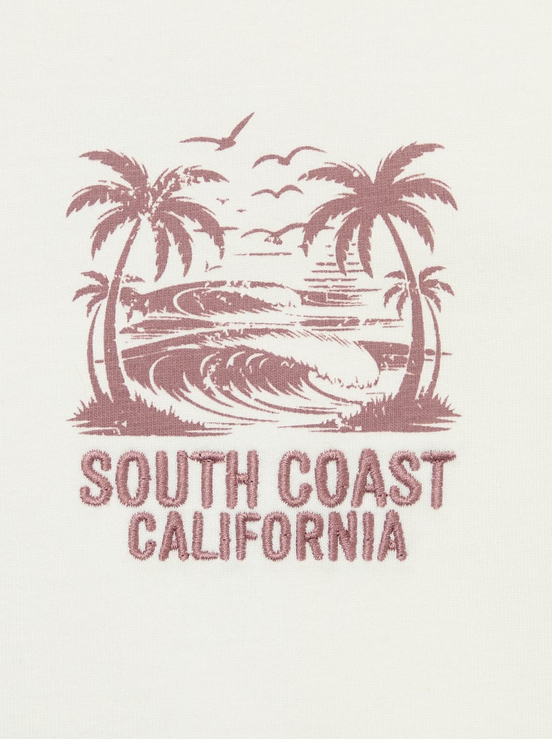 T-shirt met print en korte mouwen Wit - Kiabi