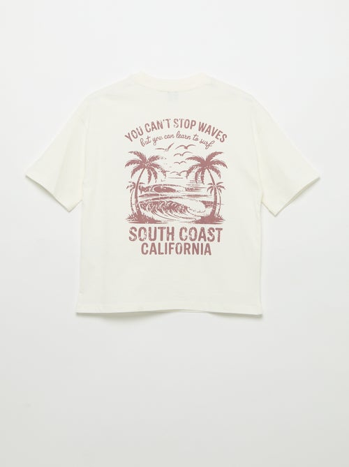 T-shirt met print en korte mouwen - Kiabi