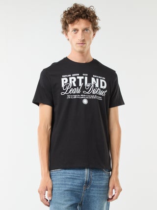 T-shirt met print en korte mouwen