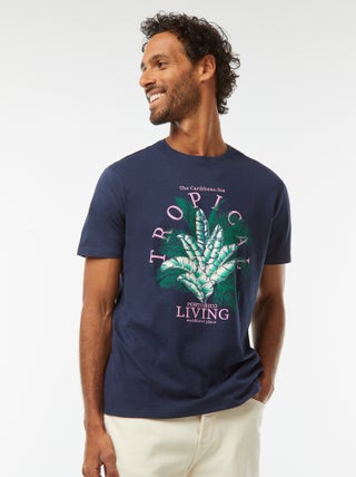 T-shirt met print en korte mouwen