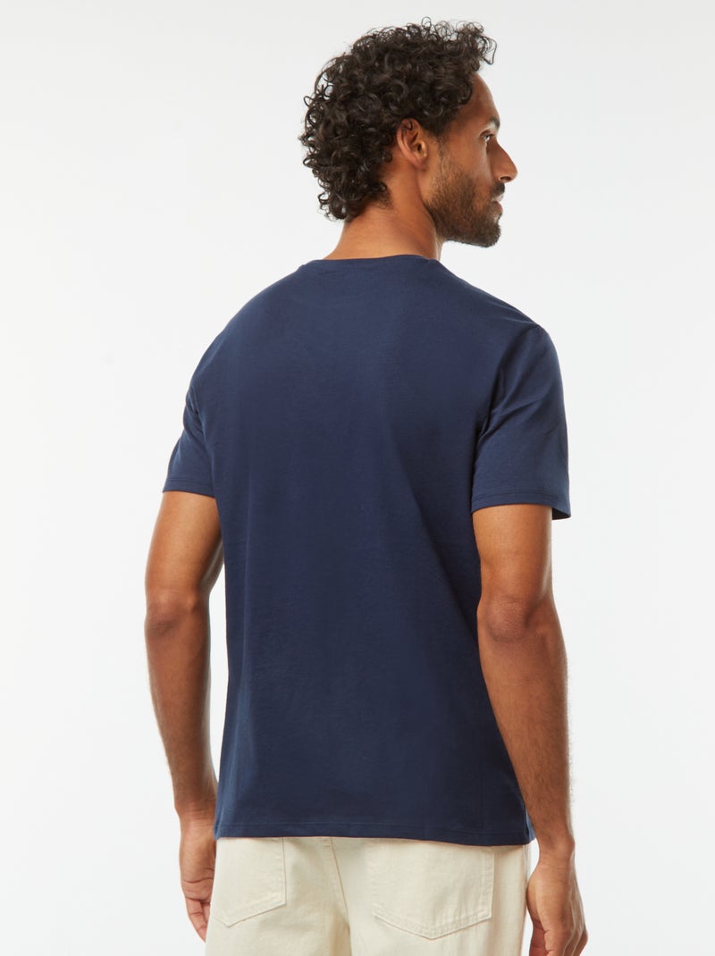 T-shirt met print en korte mouwen Zwart - Kiabi