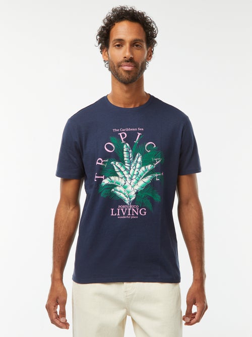 T-shirt met print en korte mouwen - Kiabi