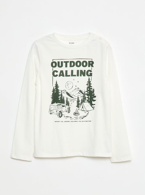 T-shirt met print en lange mouw - So Easy - Kiabi