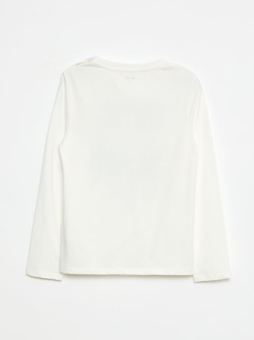 T-shirt met print en lange mouw - So Easy - Kiabi