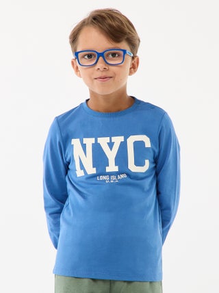 T-shirt met print en lange mouw - So Easy