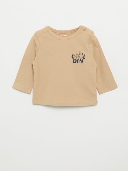 T-shirt met print en lange mouw - Kiabi