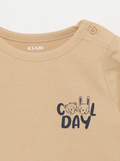 T-shirt met print en lange mouw - Kiabi