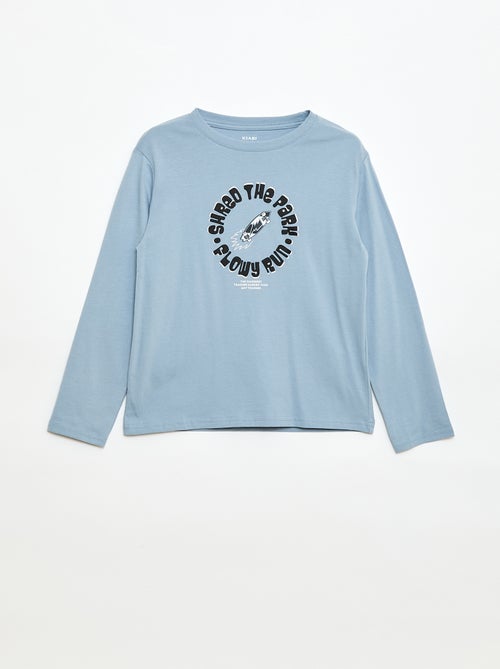 T-shirt met print en lange mouw - Kiabi