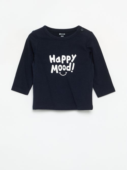 T-shirt met print en lange mouw - Kiabi