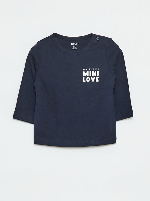 T-shirt met print en lange mouw - Kiabi