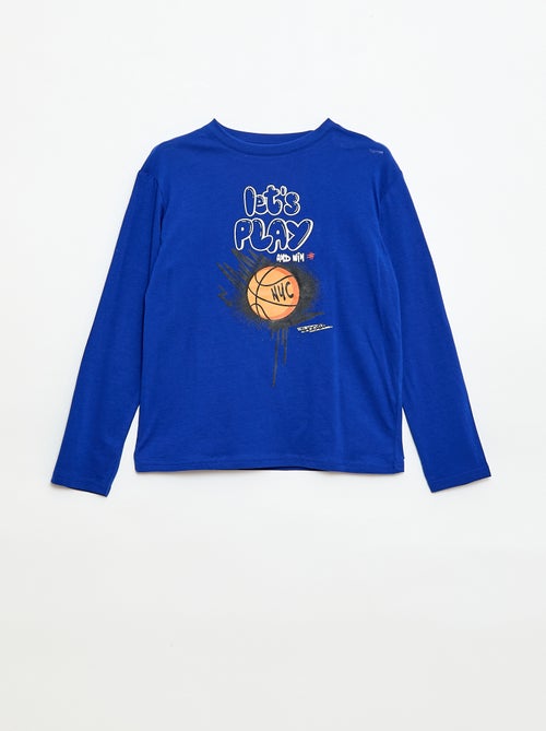 T-shirt met print en lange mouw - Kiabi