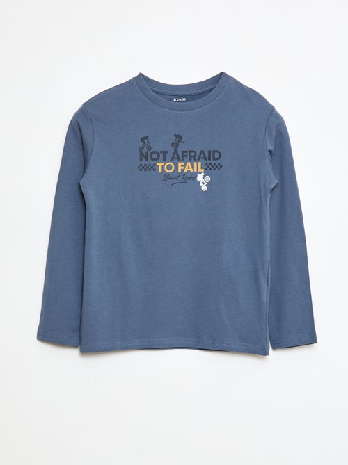 T-shirt met print en lange mouw - Kiabi