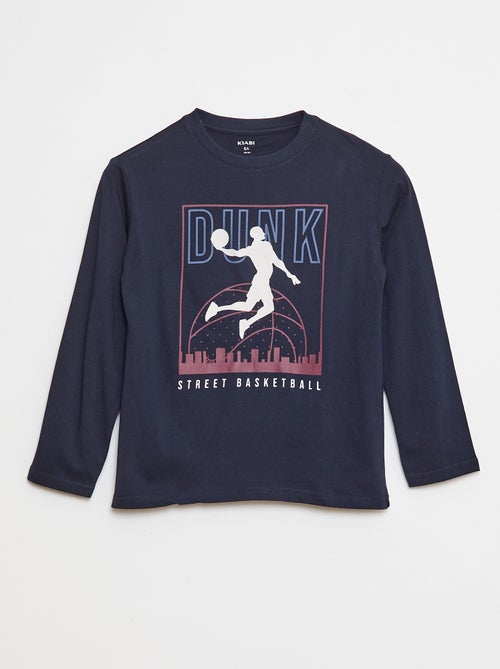 T-shirt met print en lange mouw - Kiabi