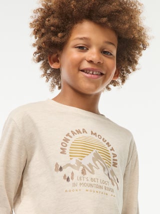 T-shirt met print en lange mouw