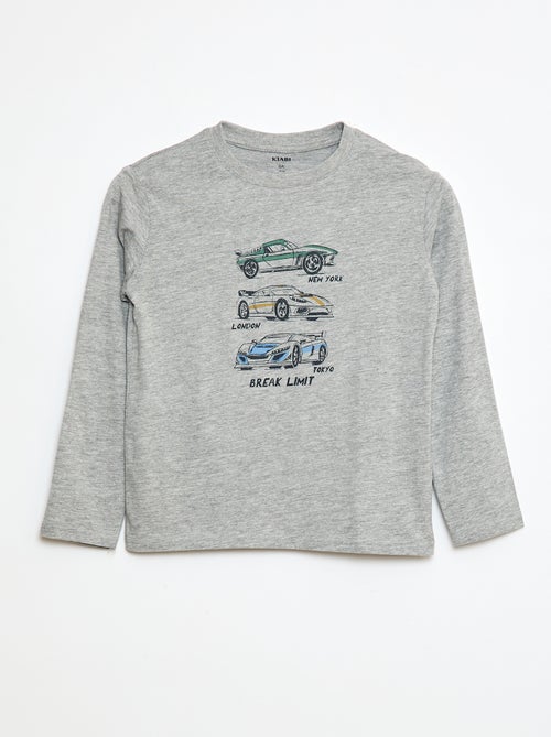 T-shirt met print en lange mouw - Kiabi