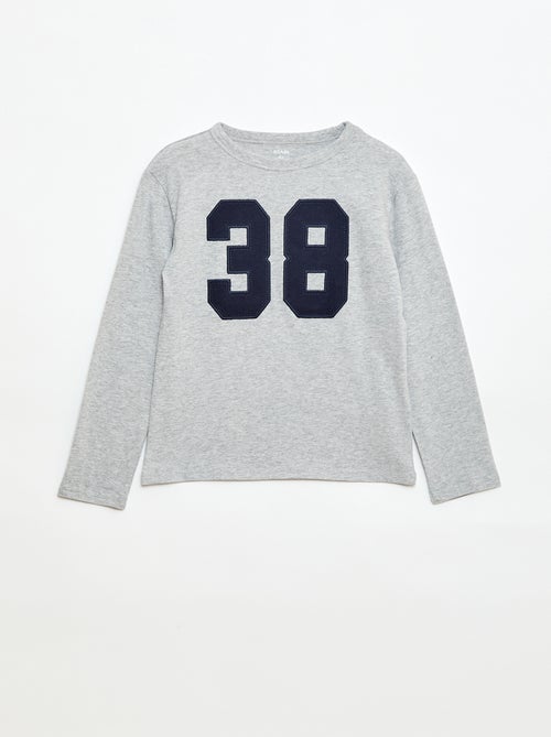 T-shirt met print en lange mouw - Kiabi