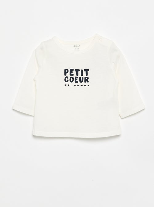 T-shirt met print en lange mouw - Kiabi