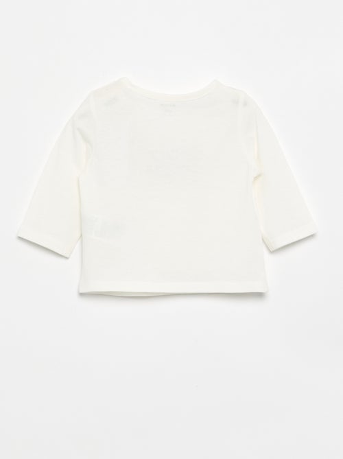 T-shirt met print en lange mouw - Kiabi