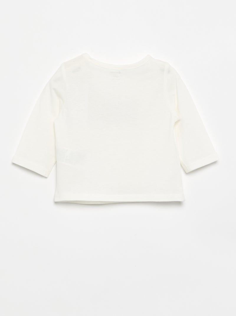 T-shirt met print en lange mouw Groen - Kiabi
