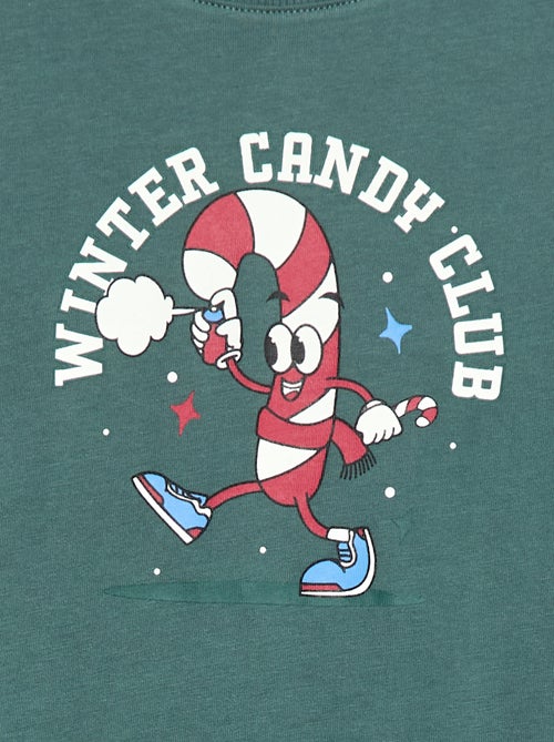 T-shirt met print en lange mouw - Kiabi