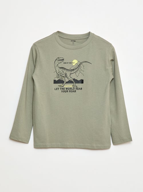 T-shirt met print en lange mouw - Kiabi