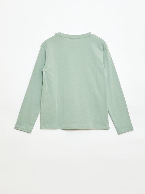 T-shirt met print en lange mouw - Kiabi