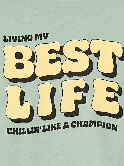 T-shirt met print en lange mouw - Kiabi