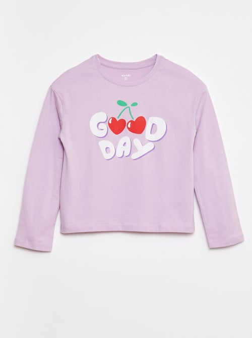 T-shirt met print en lange mouw - Kiabi