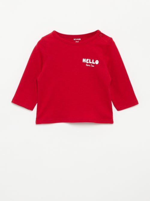 T-shirt met print en lange mouw - Kiabi