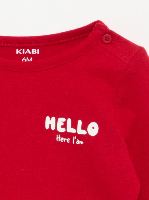 T-shirt met print en lange mouw - Kiabi