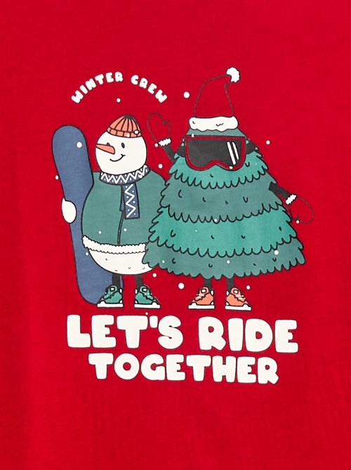 T-shirt met print en lange mouw - Kiabi