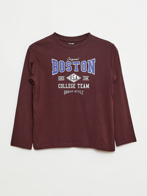 T-shirt met print en lange mouw - Kiabi