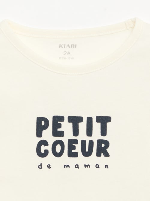T-shirt met print en lange mouw - Kiabi