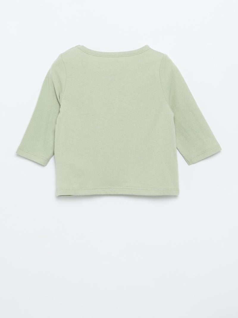 T-shirt met print en lange mouw Wit - Kiabi