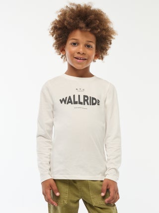 T-shirt met print en lange mouw