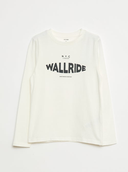 T-shirt met print en lange mouw - Kiabi