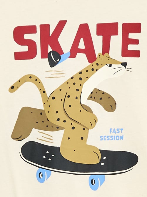 T-shirt met print en lange mouw - Kiabi