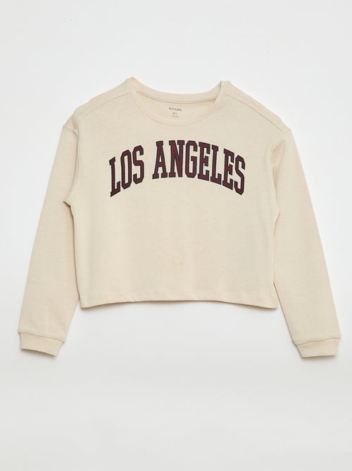 T-shirt met print en lange mouw - Kiabi