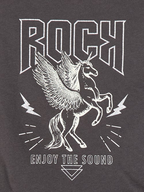 T-shirt met print en lange mouw - Kiabi