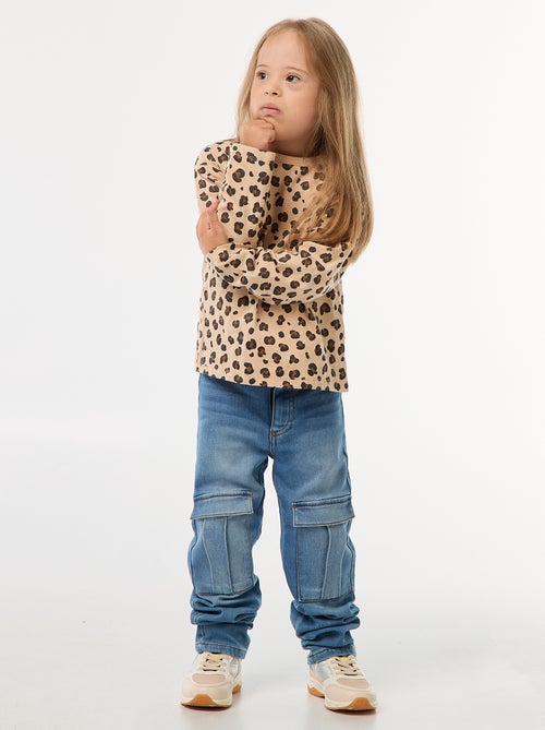 T-shirt met print en lange mouwen - So Easy - Kiabi