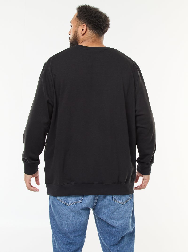 T-shirt met print en lange mouwen Zwart - Kiabi