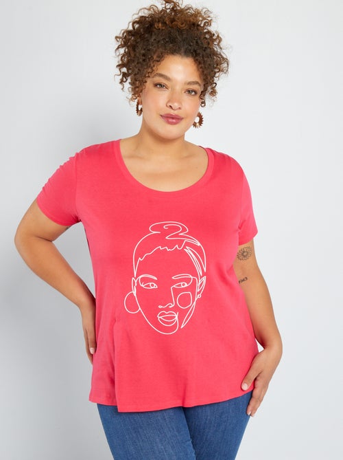 T-shirt met print en ronde hals - Kiabi