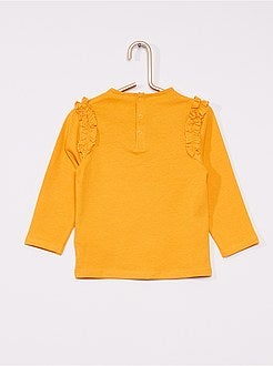 T-shirt met print en volants 'Ecodesign' - Kiabi