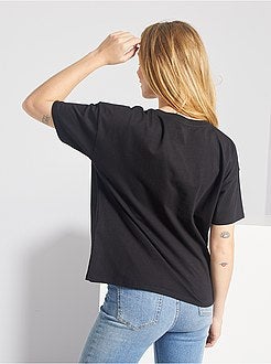 Damesmode maat 34-48 - T-shirt met print - Kiabi