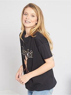 Damesmode maat 34-48 - T-shirt met print - Kiabi