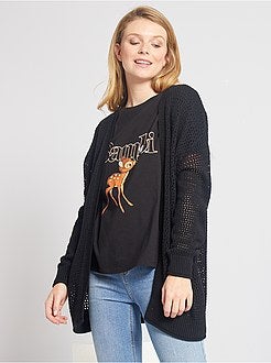 Damesmode maat 34-48 - T-shirt met print - Kiabi