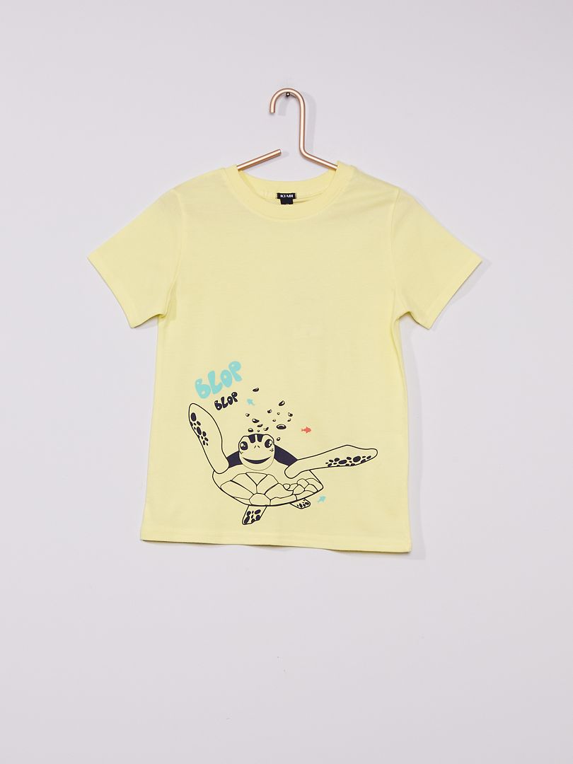 T-shirt met print GEEL - Kiabi